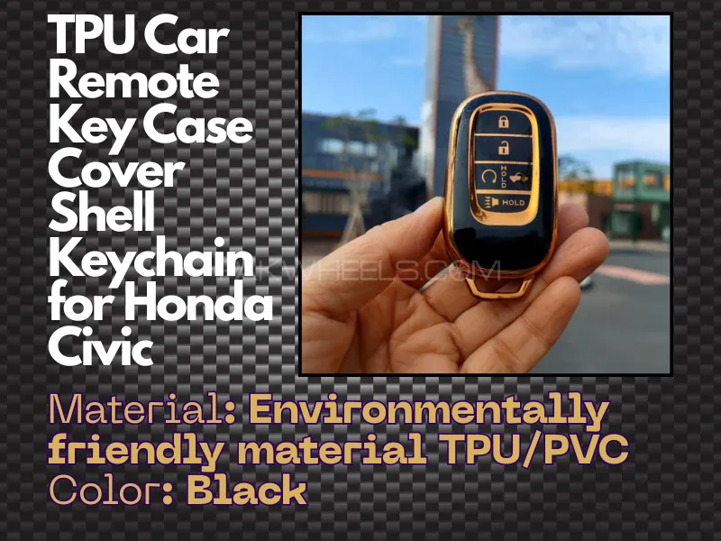 New | TPU Silver|  Edge Car Key Case|  Cover | Smart For Honda Civic | 1 Pcs Image-1