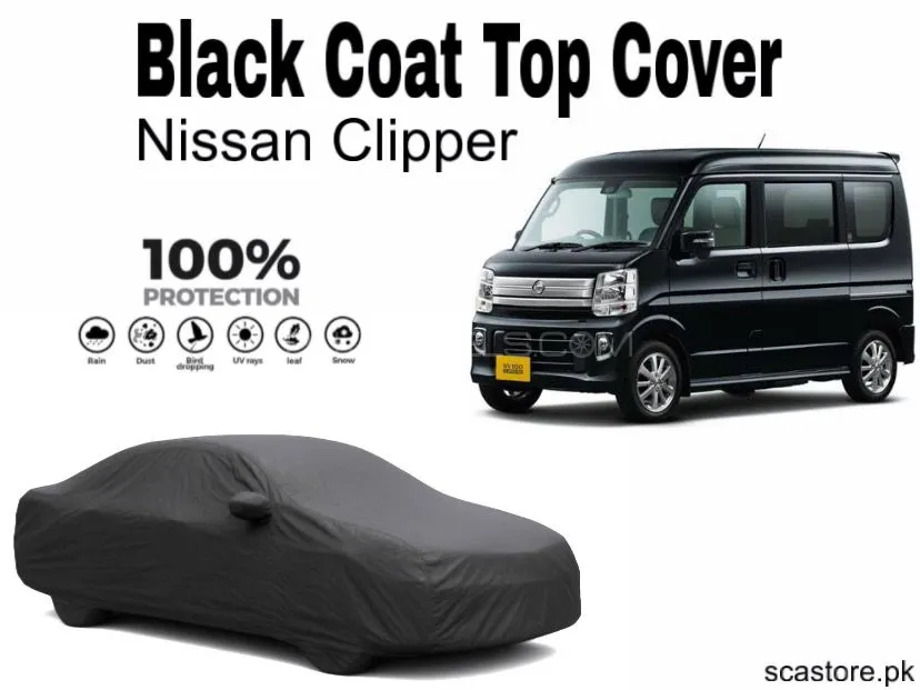 Nissan Clipper Black Coat Top Cover – Full Body Protection Image-1