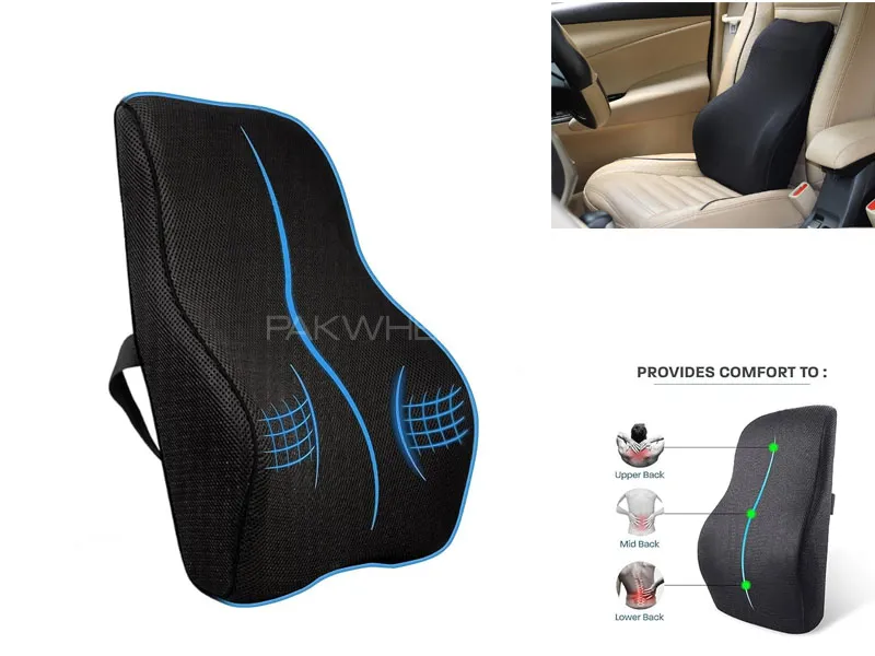 Universal Lumbar Support Cushion For Car | Back Posture Support Image-1