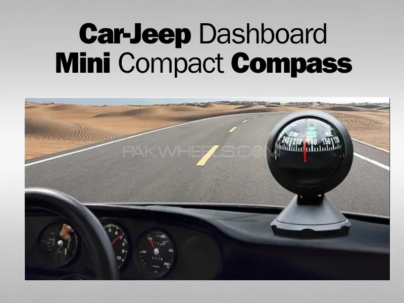 Dashboard Mini Compact Compass | Jeep - Car Dashboard | Mini Compact Compass Ball Image-1