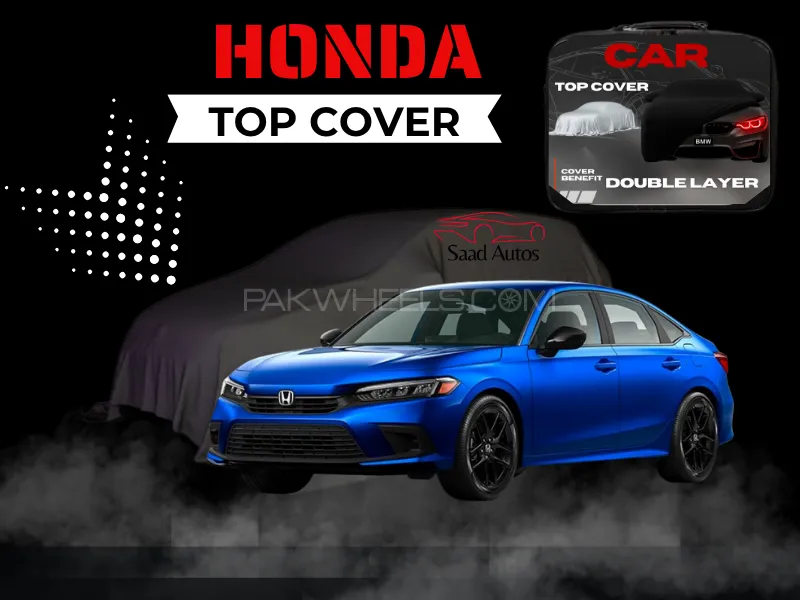 Honda Civic 2022 Top Cover | Grey | Double Layer | Waterproof | Premium Quality Image-1