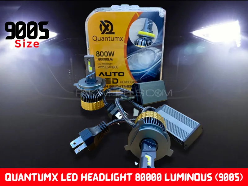 2 Pcs Quantumx LED Headlight 80000 Luminous 6000K 9005 Head lamp 800W Image-1
