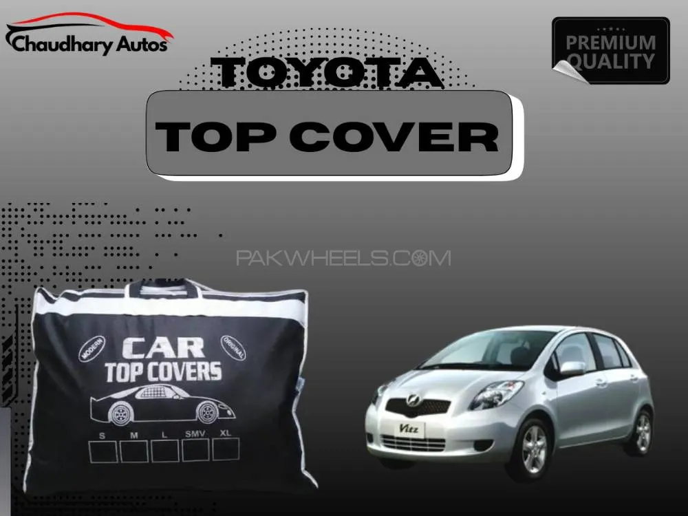 Toyota Vitz 1998 - 2004 Top Cover |Black | Anti-Scratch | Parachute |\ Water Proof Image-1