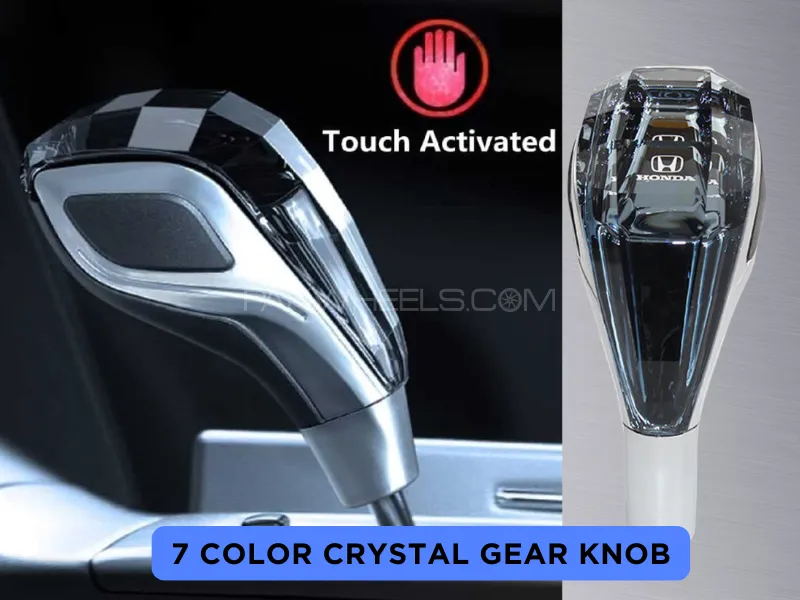 7 Color | Light LED Crystal | Gear Shift Knob | Universal Decoration | For Honda - Logo Honda  Image-1