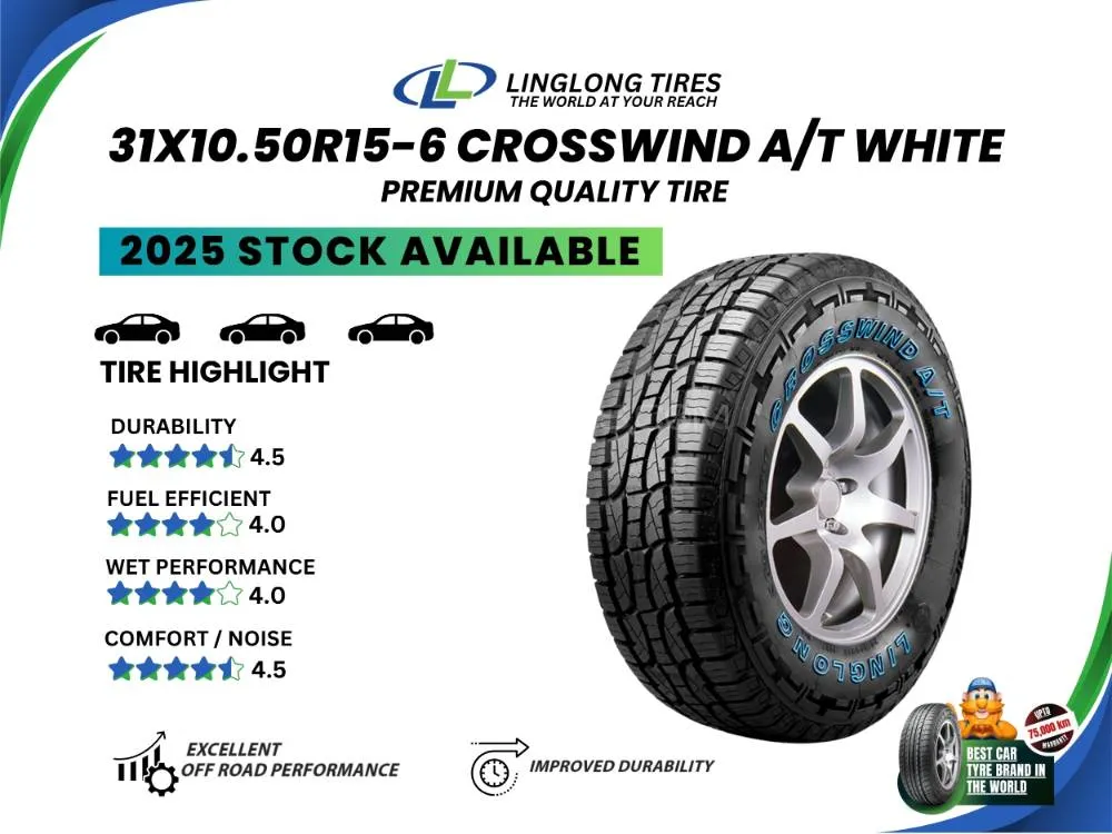Ling Long Tyre 31X10.50R15 CROSSWIND A/T WHITE Image-1