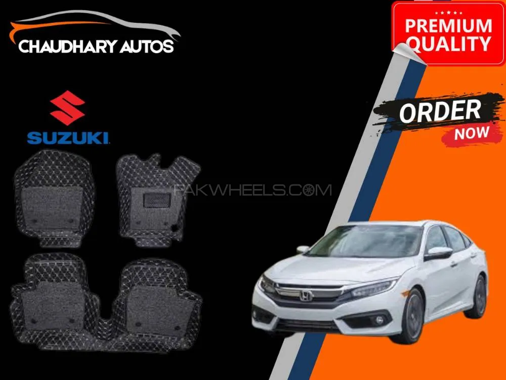 Honda Cvic 2016-2022| Premium Rubber Full Fitting Car Latex Mat  Image-1