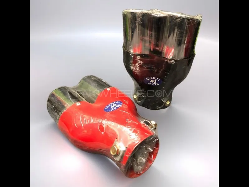 Universal Duoble  Burn Tip  for almost all Cars in Red & Blue Color Image-1