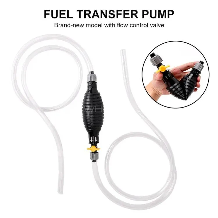 Fuel Transfer Pump Valve Manual Pump with Flow Switch Universal Oil Pump Liquid Sucker Extraction Pu Image-1