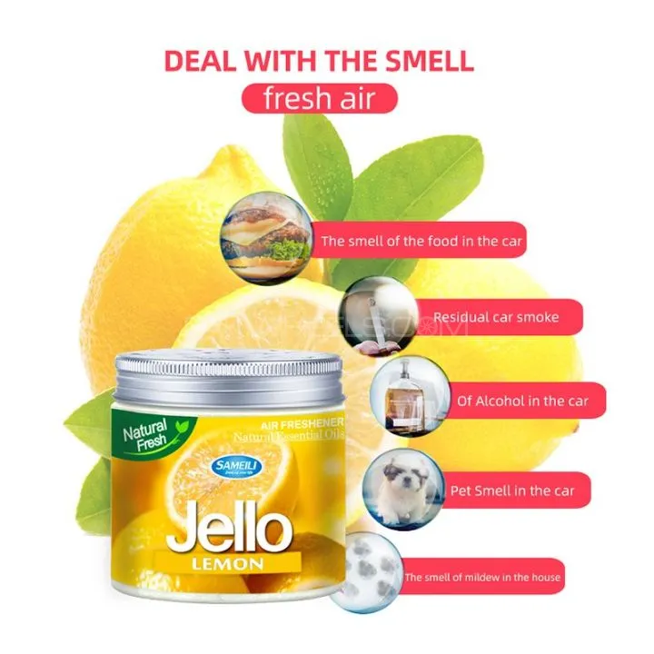 Jello – Gel Air Freshener (Lemon) for Car, House & Office Image-1