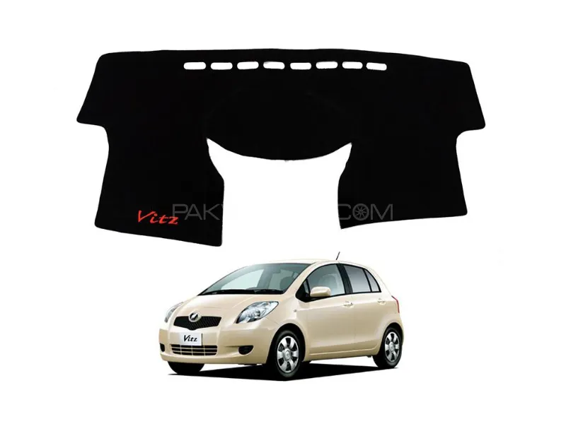 Velvet Dashboard Mat for Toyota Vitz 2006-2010 Image-1