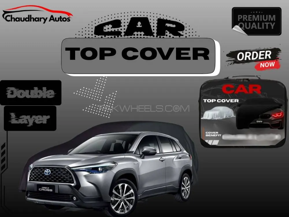 Toyota Cross 2021- 2022 Grey Top Cover – Double Layer, Waterproof & Premium Quality Image-1