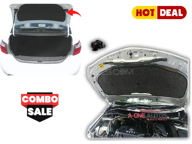 Bonnet & Trunk Insulator Combo for Toyota Corolla 2014-2025 | Heat & Sound Proofing with Clips Image-1