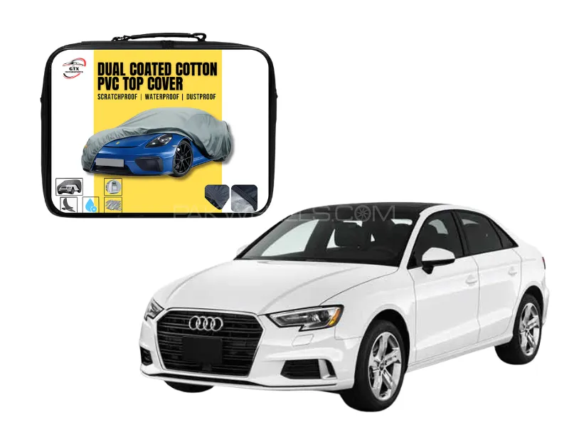 Dual Coated Cotton PVC Car Top Cover for Audi A3 | Waterproof, Dustproof & UV Resistant Image-1