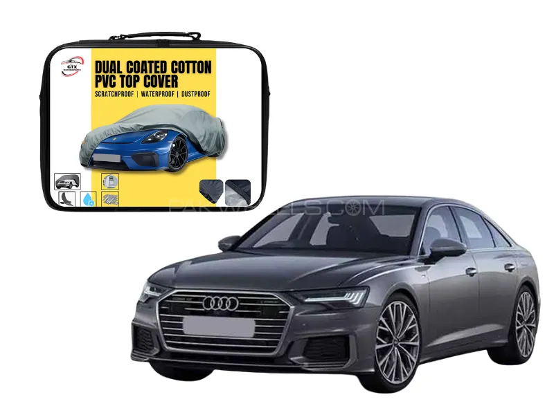 Dual Coated Cotton PVC Car Top Cover for Audi A6 | Waterproof, Dustproof & UV Resistant Image-1