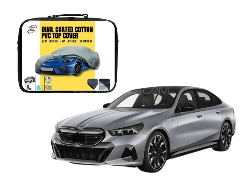 Dual Coated Cotton PVC Car Top Cover for BMW i5 | Waterproof, Dustproof & UV Resistant Image-1