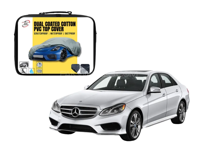 Dual Coated Cotton PVC Car Top Cover for Mercedes Benz E300 | Waterproof, Dustproof & UV Resistant Image-1