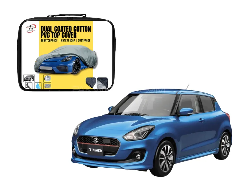 Dual Coated Cotton PVC Car Top Cover for Suzuki Swift 2022-2025 |Waterproof, Dustproof, Scratchproof Image-1
