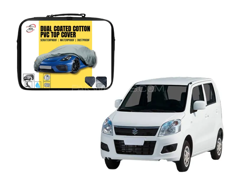 Dual Coated Cotton PVC Car Top Cover for Suzuki Wagon R 2014-2023 | Waterproof, Dustproof Image-1
