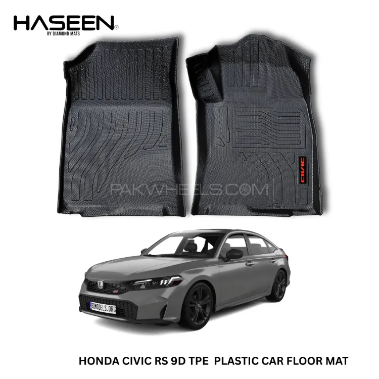 HONDA CIVIC RS 2022-PRESENT TPE PLASTIC HEAVY DUTY 9D FLOOR MAT Image-1