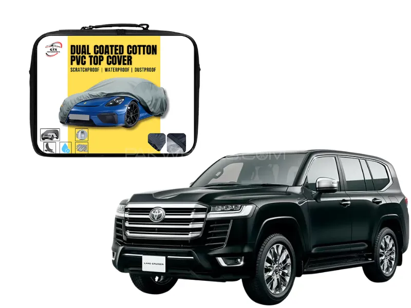 Dual Coated Cotton PVC Car Top Cover for Toyota Land Cruiser J300 2022–2025 | Waterproof, Dustproof  Image-1