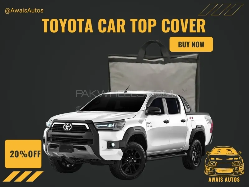 Toyota Hilux Rocco Car Top Cover – Black Parachute, Waterproof & Heat-Proof Protection Image-1