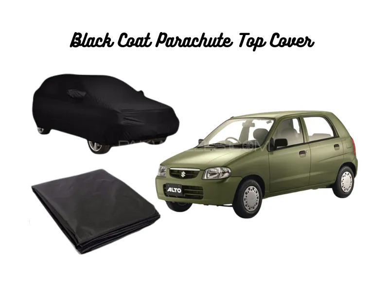 Suzuki Alto 2000–2012 Black Coat Parachute Top Cover Image-1