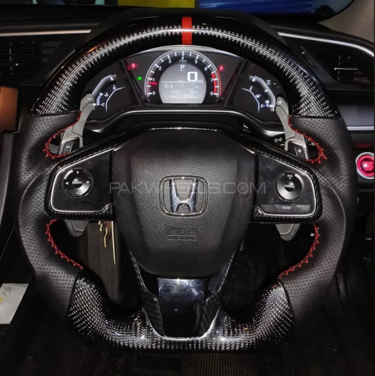 Civic X Carbon Fiber Steering Image-1