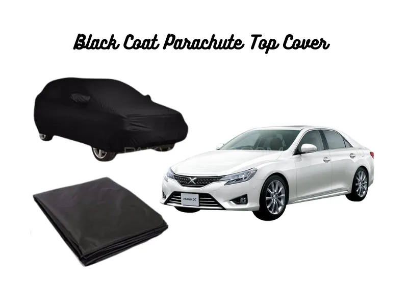 Toyota Mark X 2010–2016 Black Coat Parachute Top Cover Image-1