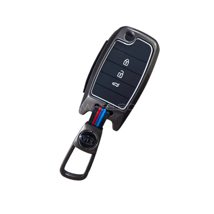Kia Picanto Protective  Zinc Alloy Remote Key Cover (Folding) Image-1