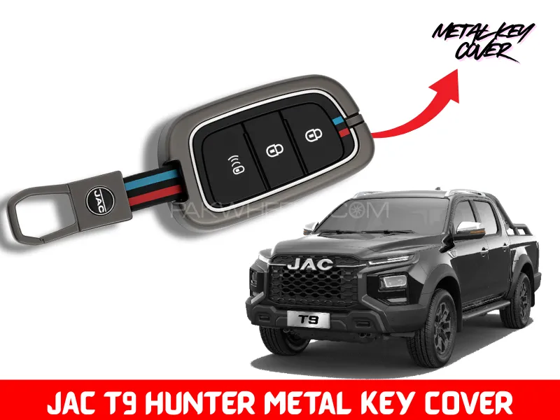 Luxury Metal key cover for JAC T9 Hunter | Zinc Alloy Metal Key Fob Cover for JAC T9 Hunter Image-1