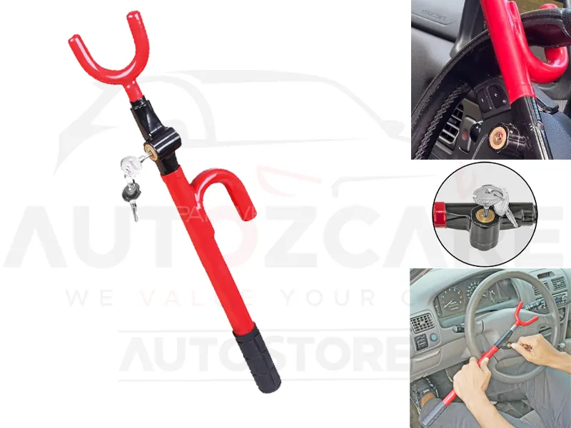 Universal Anti Theft Security Steering Wheel Adjustable Lock Image-1