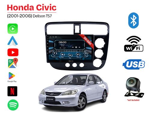 Honda Civic 2001-2006 Dellson TS7 2GB+32GB Android Panel Car Radio Stereo 9in Screen Honda Civic 2001-2006 Dellson TS7 2GB+32GB Android Panel Car Radio Stereo 9in Screen