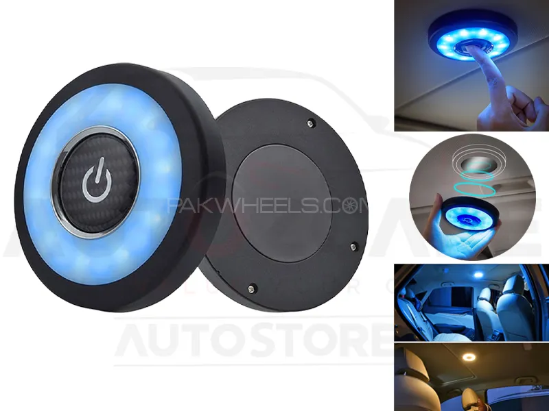 Car USB Charging LED Magnetic Roof Night Light | Vehicle Indoor Ceiling Lamp Image-1