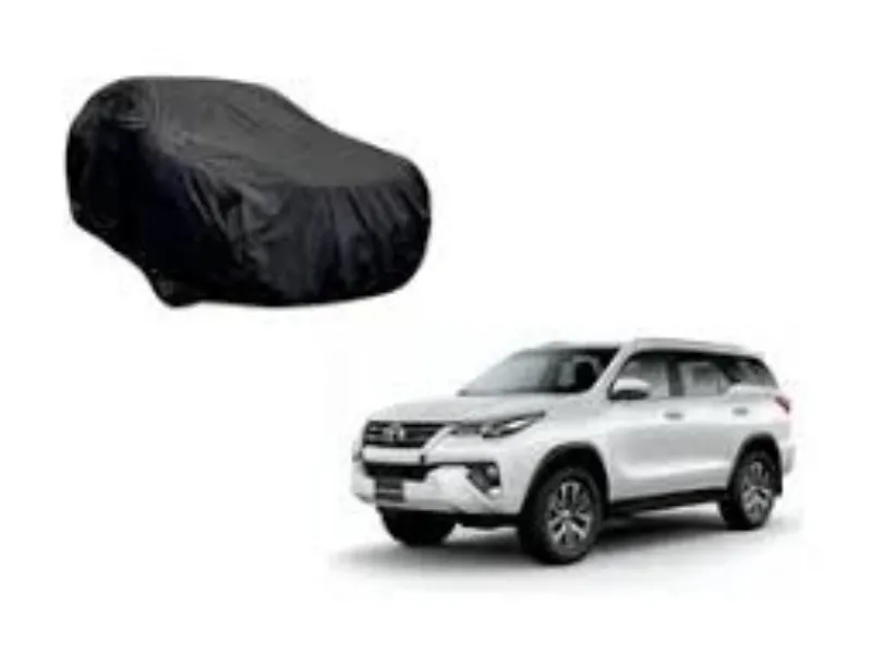 Toyota Fortuner 2016 2021 Car Top Cover Water Resistant Water Repellent Geniune Size -Black Image-1