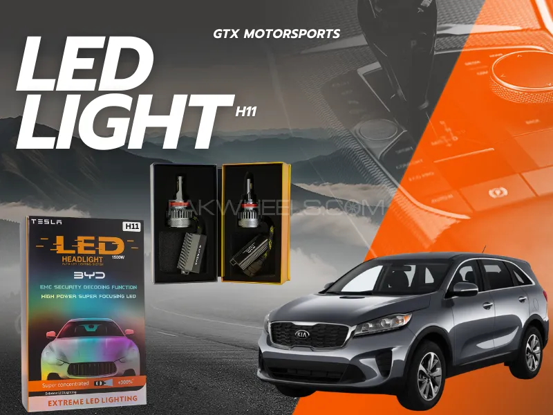 BYD H11 Tesla LED Headlight Bulbs 1500W – Compatible with Kia Sorento 2021–2024 Image-1
