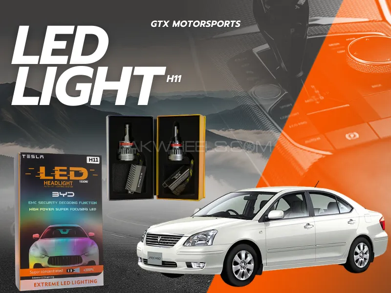 BYD H4 Tesla LED Headlight Bulbs 1500W – Compatible with Toyota Premio 2001–2007 Image-1