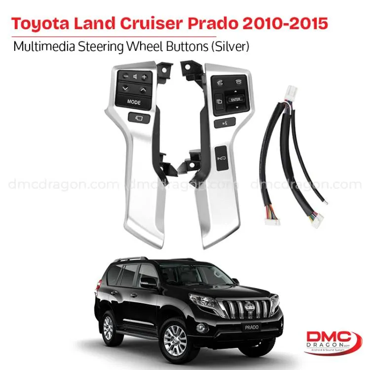 Toyota Land Cruiser Prado 2010-2015 Multimedia Steering Wheel Buttons Image-1