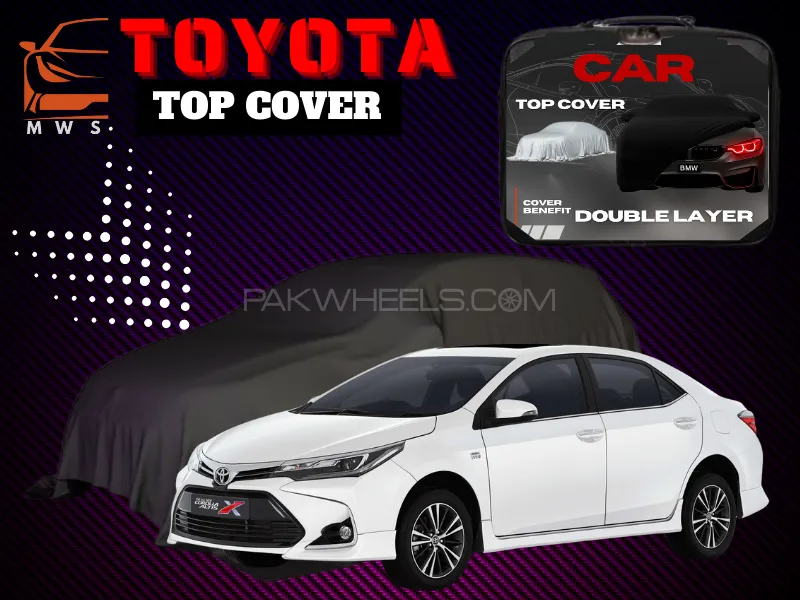 Toyota Corolla Grande X 2015-2025 | Double Layer Car Top Cover | Waterproof | All Weather | Premium Image-1