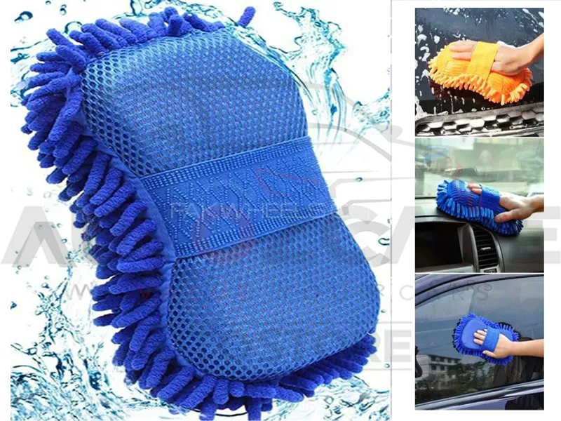 AutozCare Microfiber Wash Sponge Pad Image-1