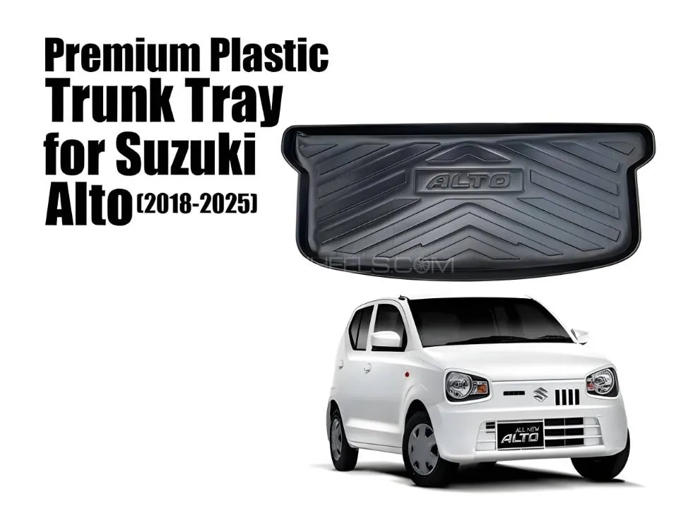 New Suzuki Alto 660CC 2018-2025 5D Trunk Mat - Trunk Mat PVC - Cargo Mat Floor Tray For Suzuki Alto. Image-1