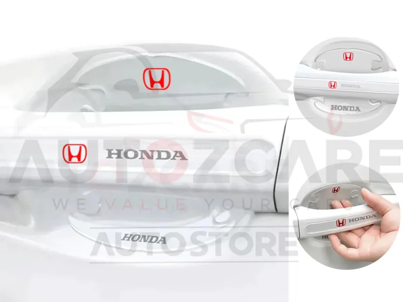 Car Door Handle Door Bowl Protector Transparent Stickers - Honda Image-1