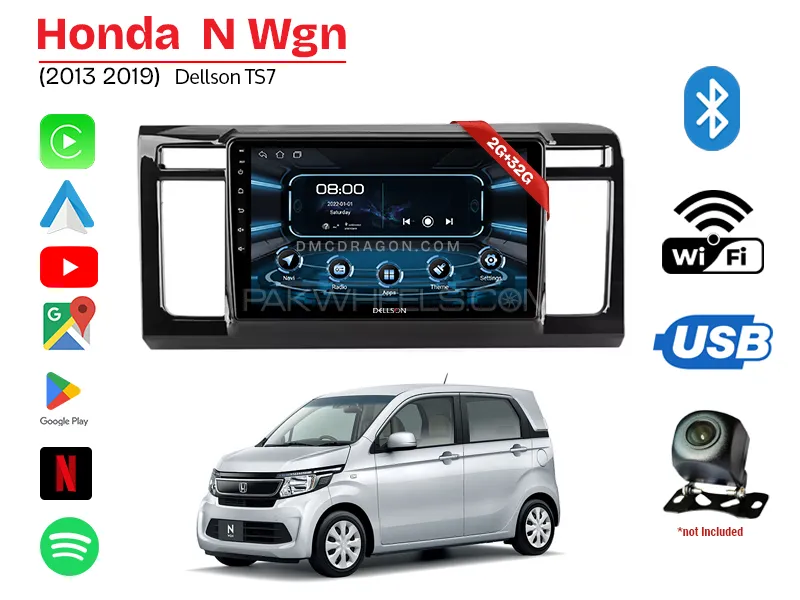 Honda N Wgn 2013-2019 Dellson TS7 2GB+32GB Android Panel Car Radio Stereo 10in Screen Image-1