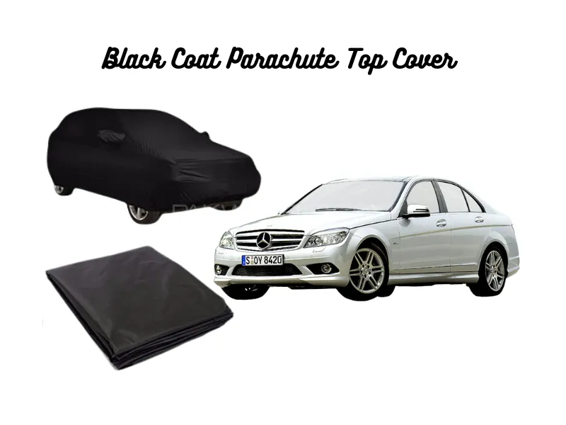 Black Coat Parachute Car Top Cover for Mercedes C200 | Waterproof, Dustproof & UV Resistant Image-1