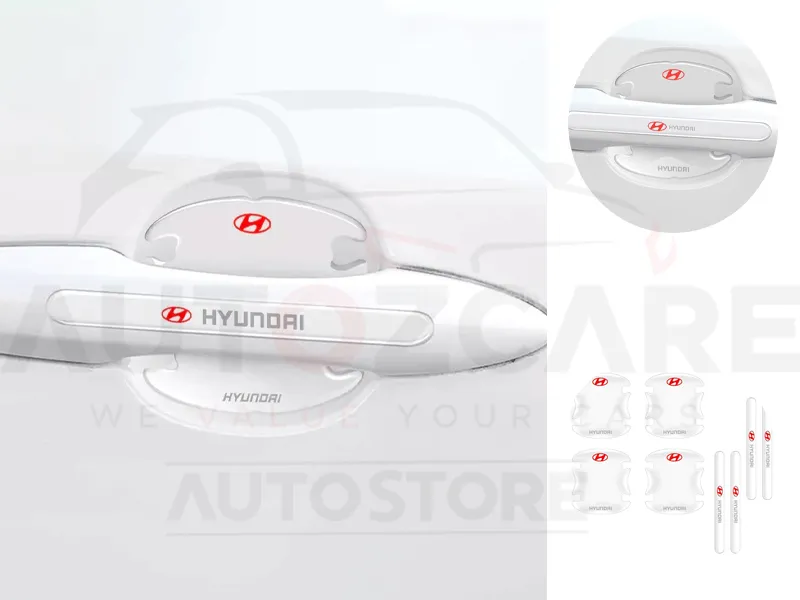 Car Door Handle Door Bowl Protector Transparent Stickers - Hyundai Image-1
