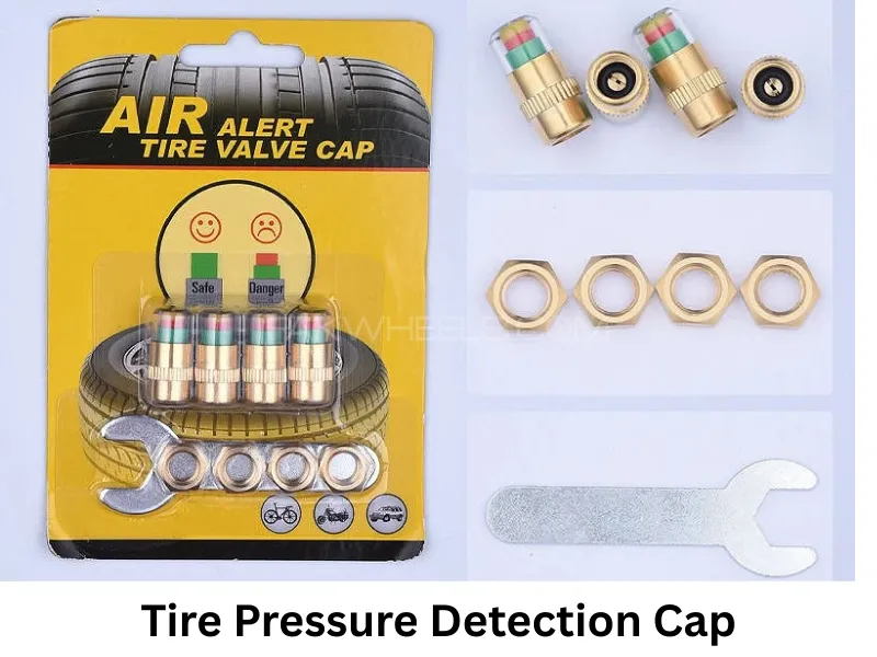 4PCS/Lot 2.4 Bar Car Auto Tire Pressure Alarm Monitor Valve Stem Caps Image-1