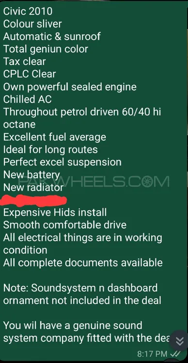 Honda Civic 2010 for Sale in Karachi Image-1