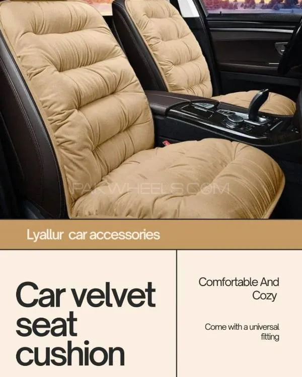 Stylish Velvet Seat Cushion – 1 Pc, Easy Installation & Long-Lasting Comfort Image-1