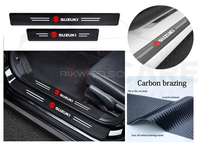 Car Carbon Door Sill Protector Sticker Tape - Suzuki Image-1