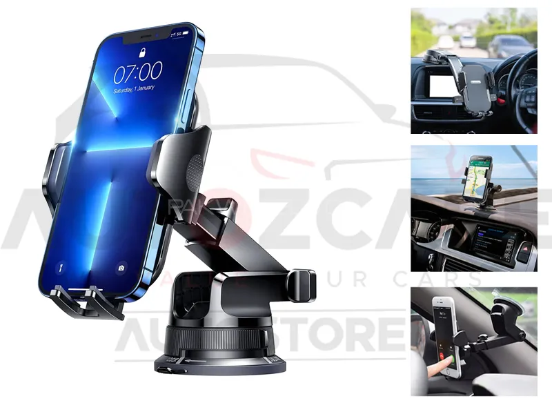 Universal Car Mount Mobile Phone Holder for Dashboard & Windshield with 360 Rotating Image-1