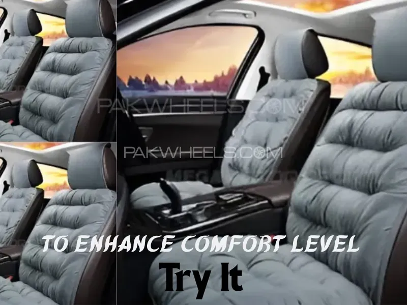 1Pc Car Seat Cover (Gray) Velvet Car Safety Cushion Pure Cotton Luxury Universal Thick Universal Image-1